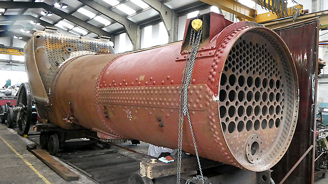 No. 34059 Boiler in Workshop